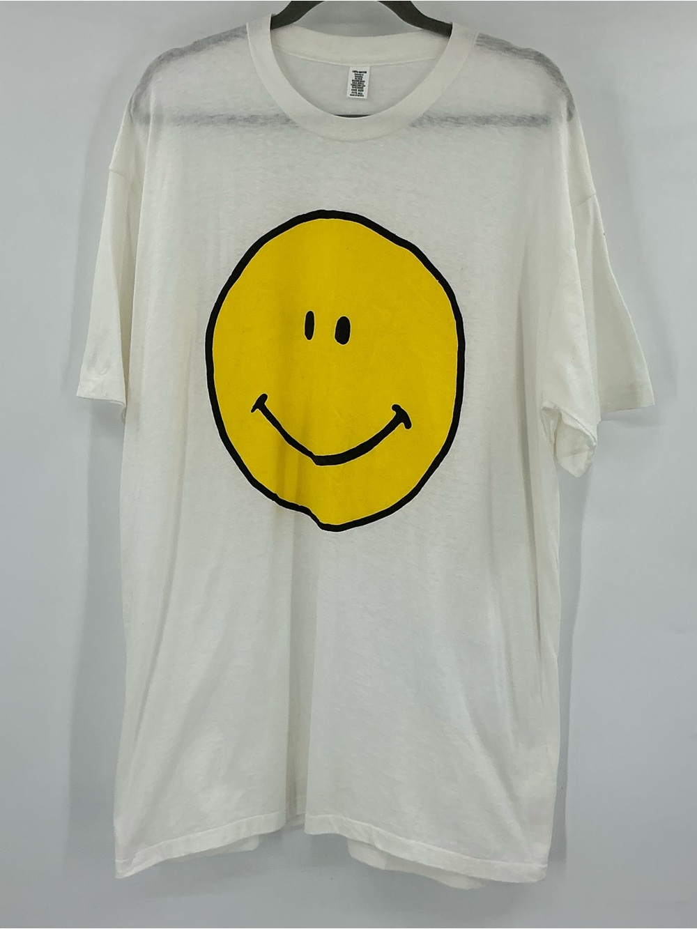 Vintage Smiley Graphic Tee with Yellow Smiley